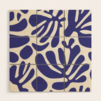 Abstract organic nature leaf art pattern Wood Wall Art Gallery Image 1