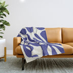 Abstract organic nature leaf art pattern Throw Blanket Gallery Image 1
