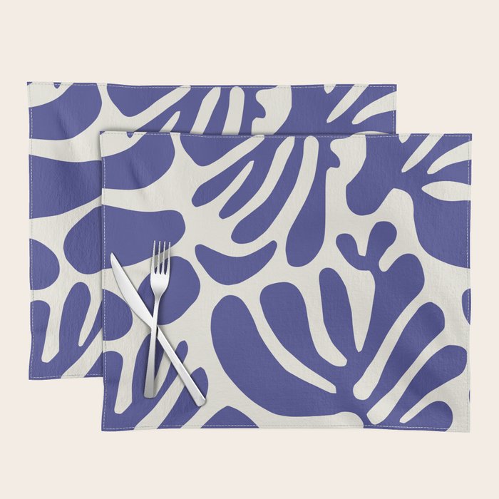Abstract organic nature leaf art pattern Placemat Gallery Image 1