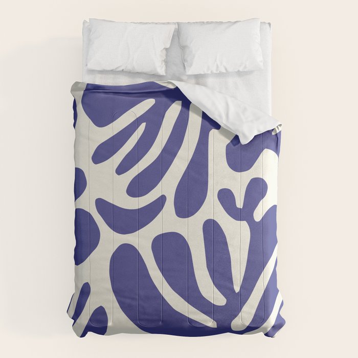 Abstract organic nature leaf art pattern Comforter Gallery Image 1