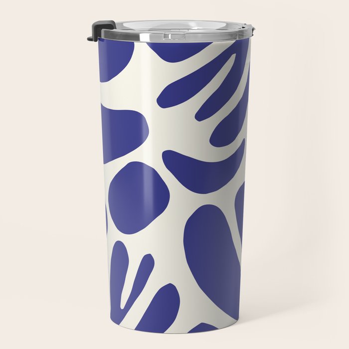 Abstract organic nature leaf art pattern Travel Mug Gallery Image 3