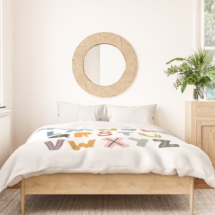 Decorative Alphabet Duvet Cover Gallery Image 3