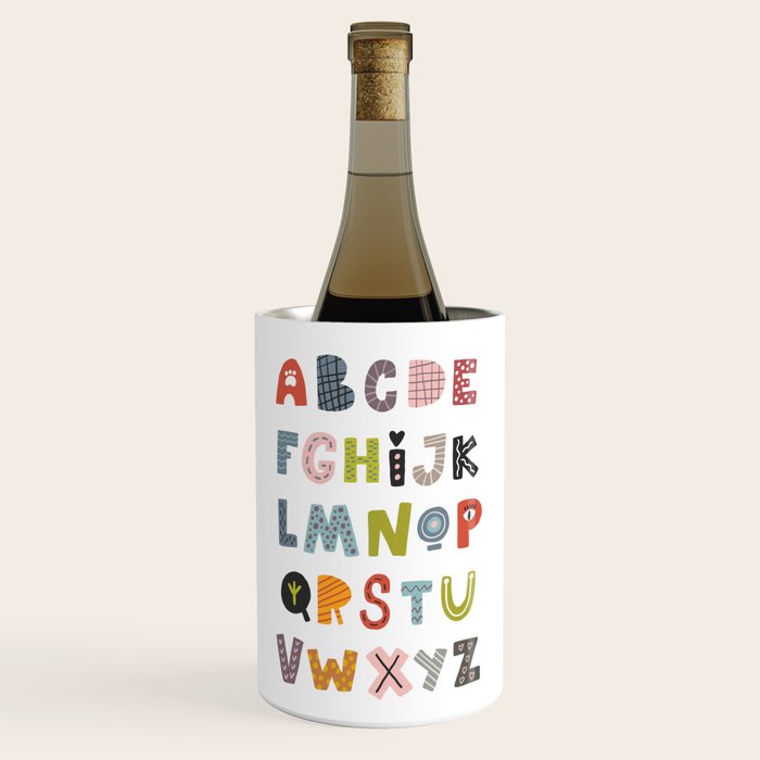 Decorative Alphabet Wine Chiller Gallery Image 1
