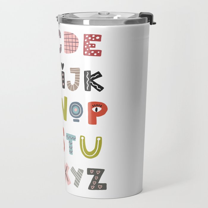 Decorative Alphabet Travel Mug Gallery Image 2