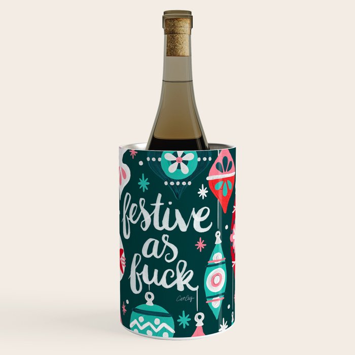Festive As F*ck - Teal Wine Chiller Gallery Image 2