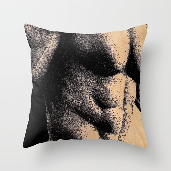 Grained - NOODDOOD Painting Throw Pillow Gallery Image 6