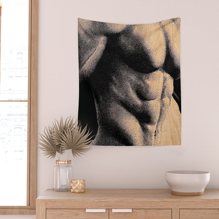 Grained - NOODDOOD Painting Wall Tapestry Gallery Image 2