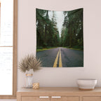 Pacific Northwest Rainforest Drive Wall Tapestry Gallery Image 2