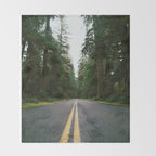 Pacific Northwest Rainforest Drive Throw Blanket Gallery Image 2