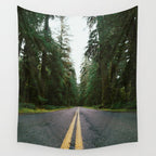 Pacific Northwest Rainforest Drive Wall Tapestry Gallery Image 4