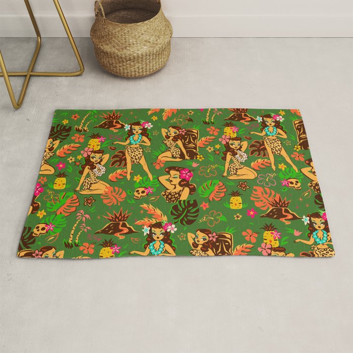 Tiki Temptress on Green Rug Gallery Image 1