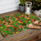 Tiki Temptress on Green Outdoor Rug Gallery Image 2