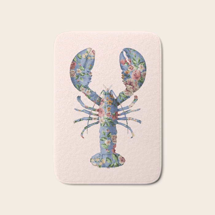 FLORAL LOBSTER Bath Mat Gallery Image 1