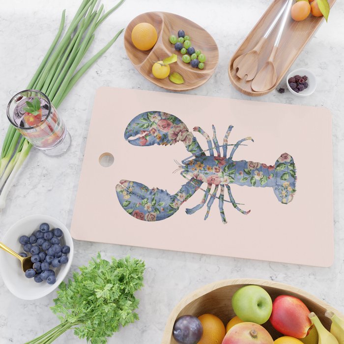FLORAL LOBSTER Cutting Board Gallery Image 2