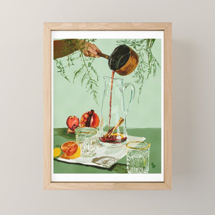 Ðulled wine kit Mini Art Print Gallery Image 1