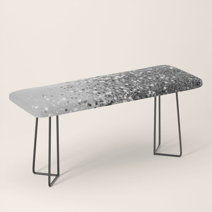 Soft Silver Gray Glitter #1 (Faux Glitter - Photography) #shiny #decor #art #society6 Bench Gallery Image 1