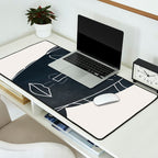 Lady Portrait Minimal Line Art Desk Mat Gallery Image 2