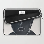 Lady Portrait Minimal Line Art Laptop Sleeve Gallery Image 2