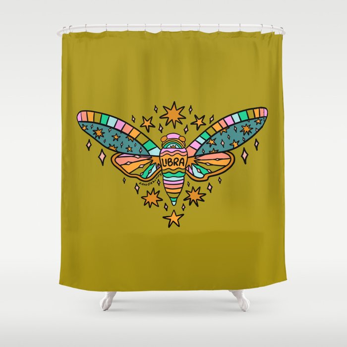 Libra Cicada Shower Curtain Gallery Image 1