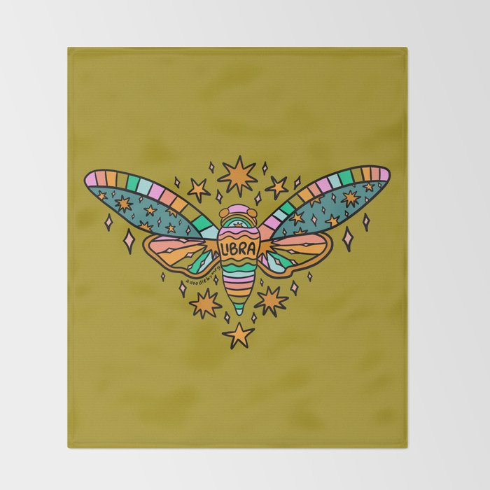 Libra Cicada Throw Blanket Gallery Image 2