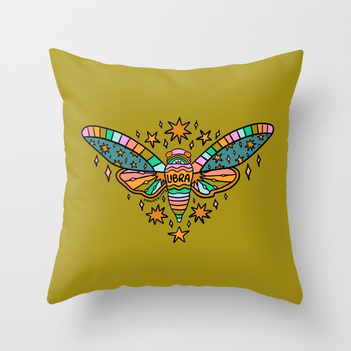Libra Cicada Throw Pillow Gallery Image 6