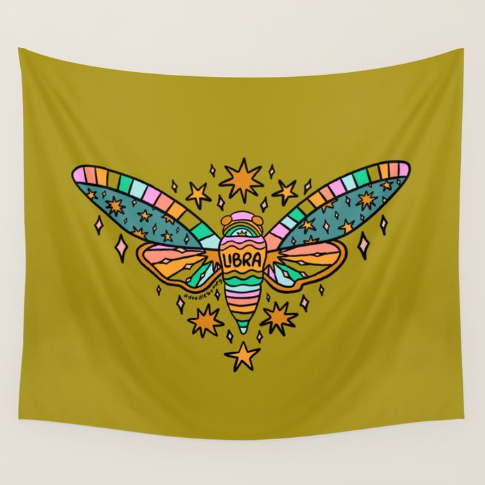 Libra Cicada Wall Tapestry Gallery Image 4