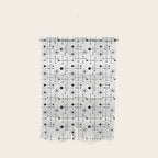 Atomic Retro Mid Century Modern Pattern Black and White Wall Hanging Gallery Image 1