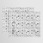 Atomic Retro Mid Century Modern Pattern Black and White Placemat Gallery Image 1