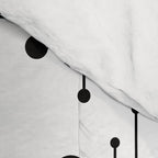 Atomic Retro Mid Century Modern Pattern Black and White Comforter Gallery Image 4
