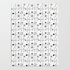 Atomic Retro Mid Century Modern Pattern Black and White Poster Gallery Image 4