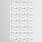 Atomic Retro Mid Century Modern Pattern Black and White Tablecloth Gallery Image 2