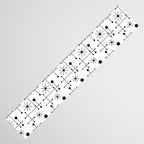 Atomic Retro Mid Century Modern Pattern Black and White Table Runner Gallery Image 3