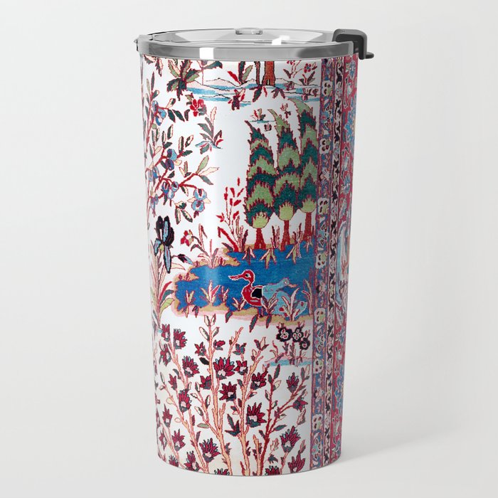 Esfahan Central Persian Silk Rug Print Travel Mug Gallery Image 2