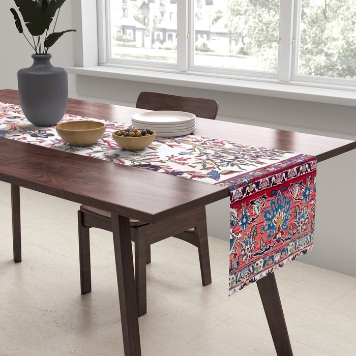 Esfahan Central Persian Silk Rug Print Table Runner Gallery Image 2