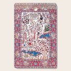 Esfahan Central Persian Silk Rug Print Cutting Board Gallery Image 1