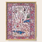 Esfahan Central Persian Silk Rug Print Serving Tray Gallery Image 1