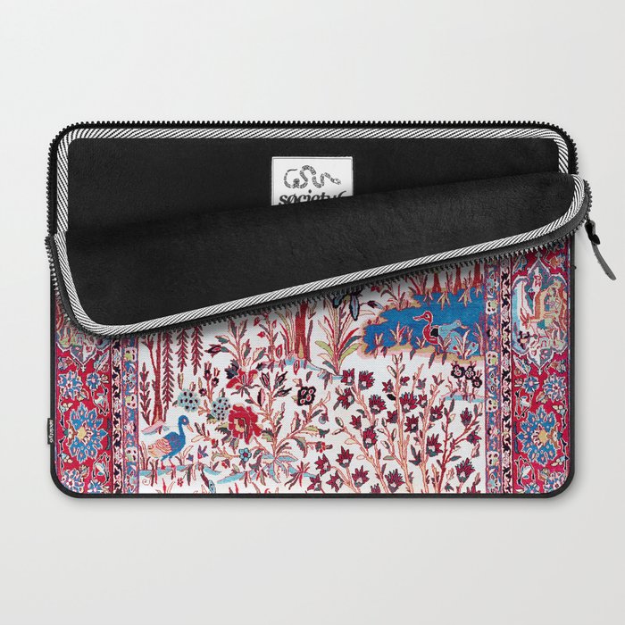 Esfahan Central Persian Silk Rug Print Laptop Sleeve Gallery Image 2