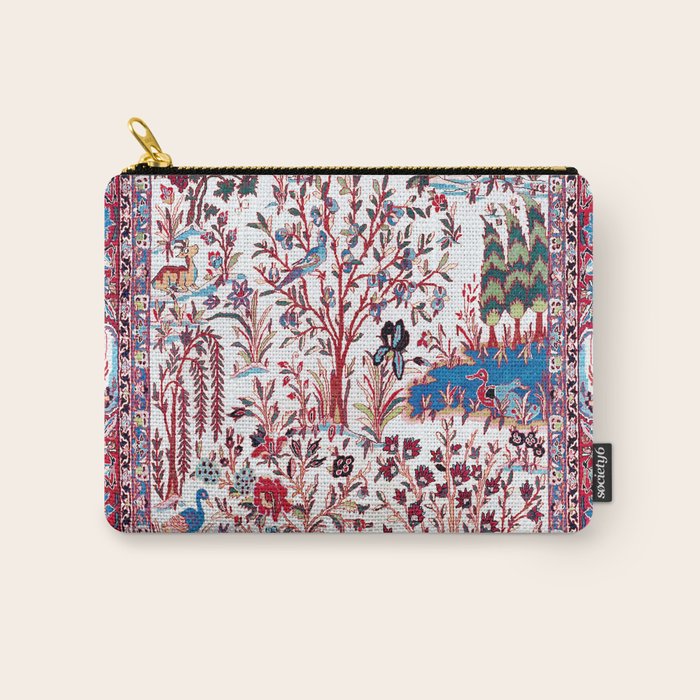 Esfahan Central Persian Silk Rug Print Carry All Pouch Gallery Image 1
