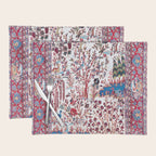 Esfahan Central Persian Silk Rug Print Placemat Gallery Image 1
