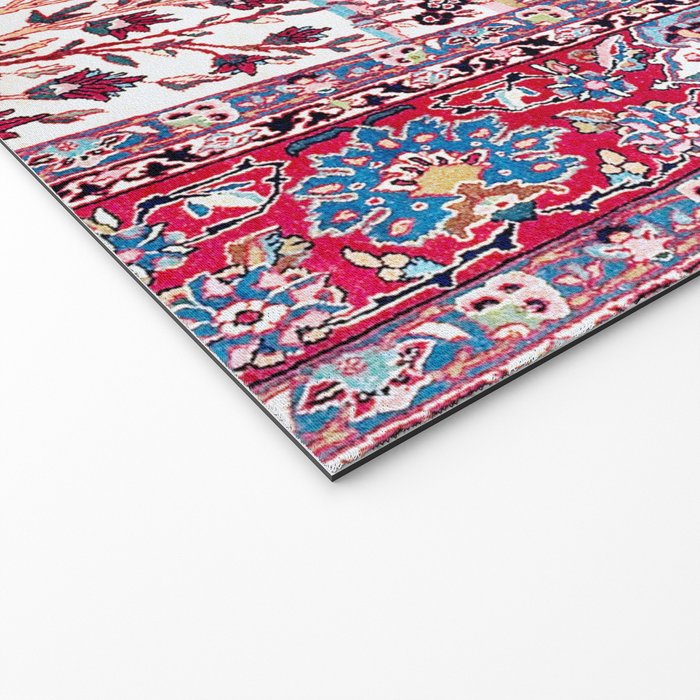 Esfahan Central Persian Silk Rug Print Welcome Mat Gallery Image 2