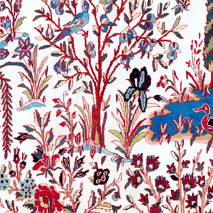Esfahan Central Persian Silk Rug Print Coffee Mug Gallery Image 2