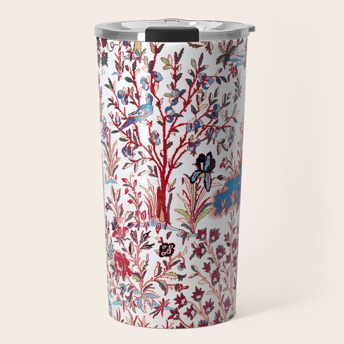 Esfahan Central Persian Silk Rug Print Travel Mug Gallery Image 1