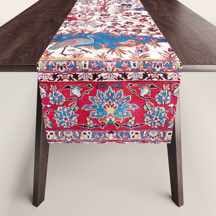 Esfahan Central Persian Silk Rug Print Table Runner Gallery Image 1