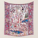 Esfahan Central Persian Silk Rug Print Wall Tapestry Gallery Image 4