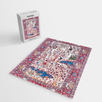 Esfahan Central Persian Silk Rug Print Jigsaw Puzzle Gallery Image 2