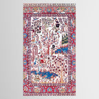 Esfahan Central Persian Silk Rug Print Tablecloth Gallery Image 2