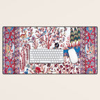 Esfahan Central Persian Silk Rug Print Desk Mat Gallery Image 1