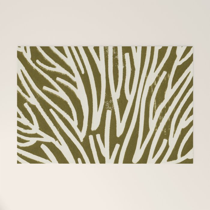 Linocut Tree #1 Welcome Mat Gallery Image 1