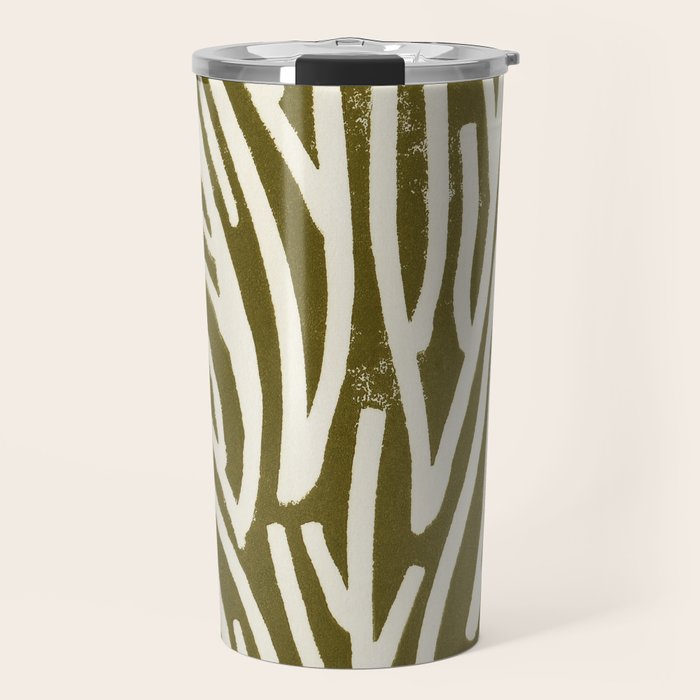 Linocut Tree #1 Travel Mug Gallery Image 1