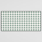 Clovers XXXII Sage Green Botanical Pattern Desk Mat Gallery Image 3